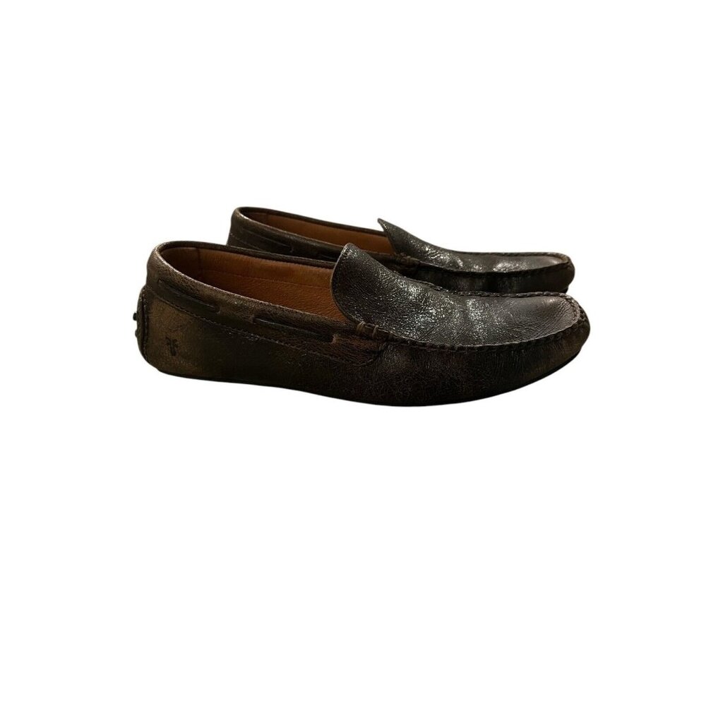 Frye  Men's Brown Venetian Leather Driving Moccasin Slip On Loafer 9D